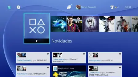 Entrando no Menu do PS4 - Baixe agora o áudio