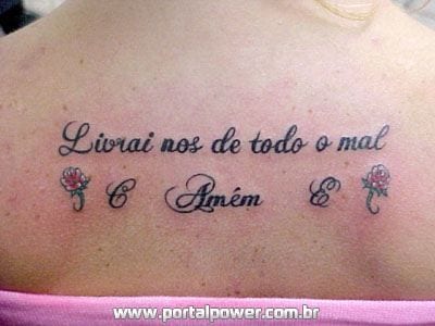 Livrais ns de todo o mal amém Tatuagem Gospel Evangelica (1)
