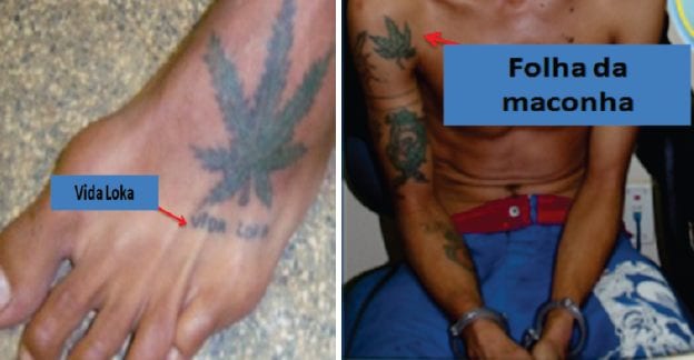 Tatuagens de Bandidos, saiba o significado delas 12 Maconha tatuagem do crime