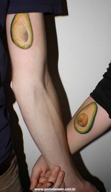Tatuagem de abacate Tatuagem alimentos