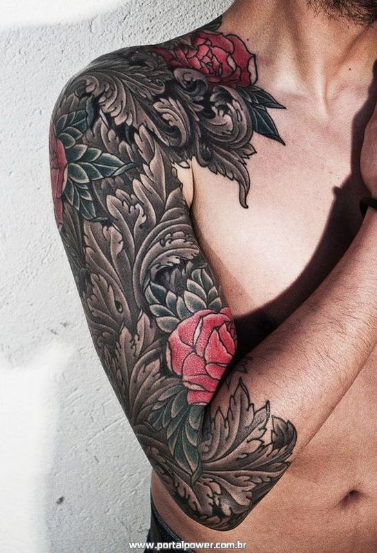 Tatuagens femininas e masculinas de Rosas 5 Tatuagem de Rosas 10