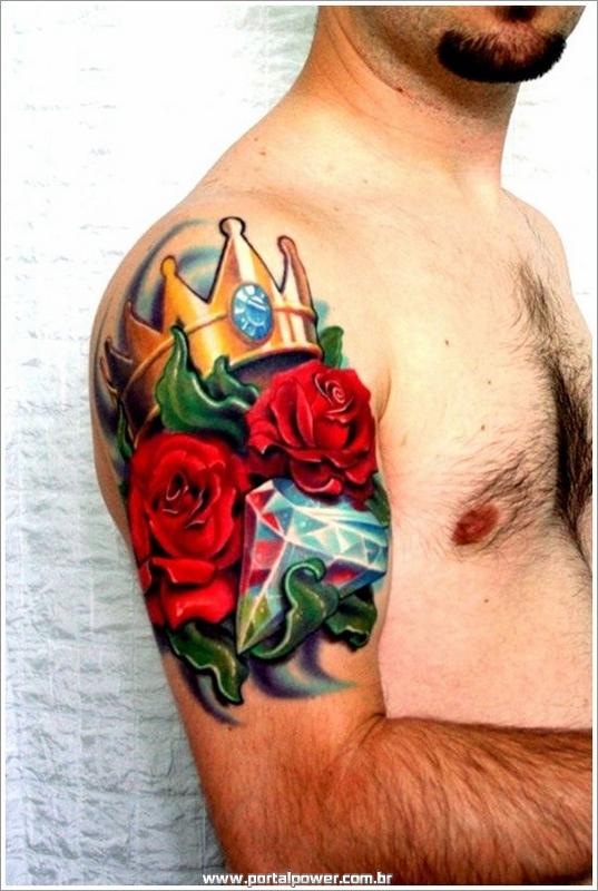 Tatuagens femininas e masculinas de Rosas 9 Tatuagem de Rosas 13