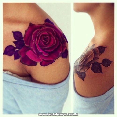 Tatuagens femininas e masculinas de Rosas 14 Tatuagem de Rosas 18