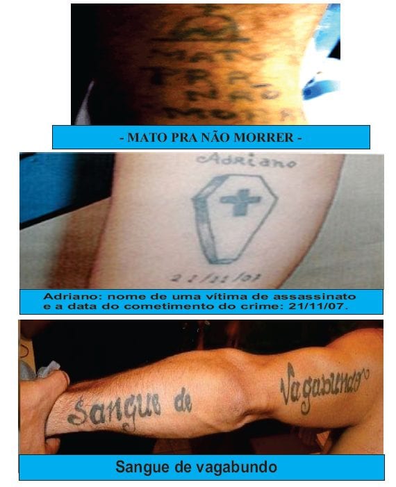 Tatuagens de Bandidos, saiba o significado delas 14 Tatuagem do crime