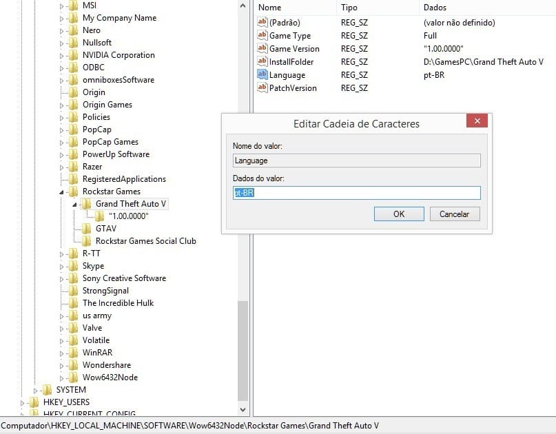 GTA V PC - Como Mudar o Idioma para Português PTBR 3 alterando idioma bta5 pc