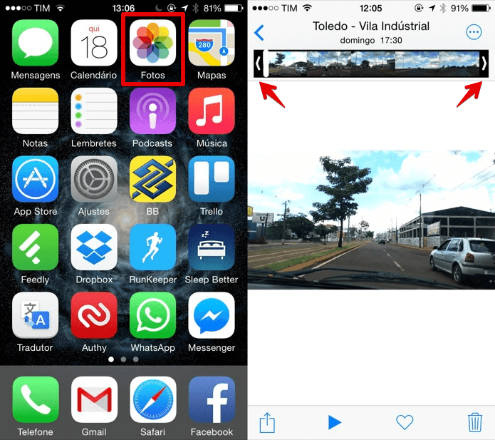 Como cortar vídeos com aplicativo nativo do iOS 1 Cortar videos ios