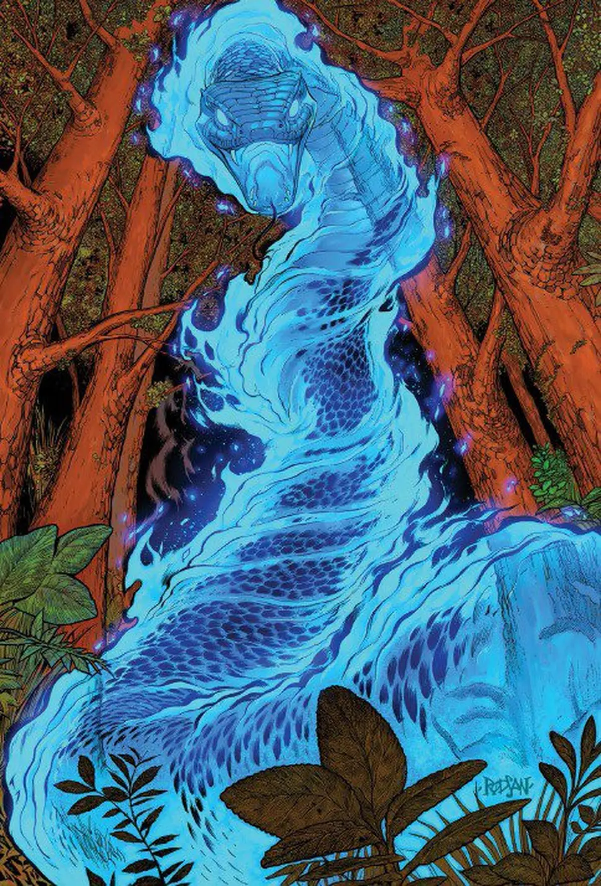 Trabalho de escola - Tudo sobre Folclore Brasileiro 4 BOITATÁ - Jiboia de fogo