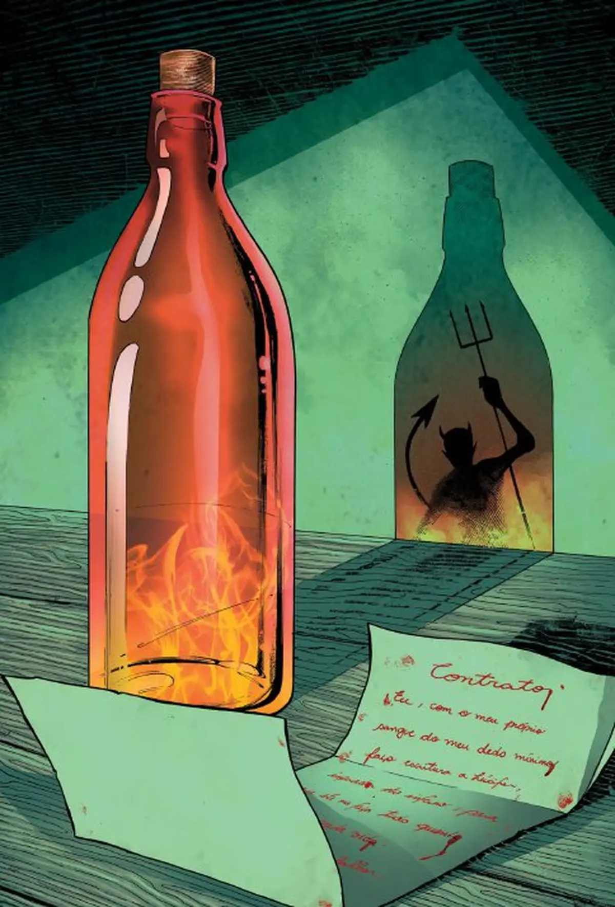 Trabalho de escola - Tudo sobre Folclore Brasileiro 12 DIABO NA GARRAFA - Pacto com demônio