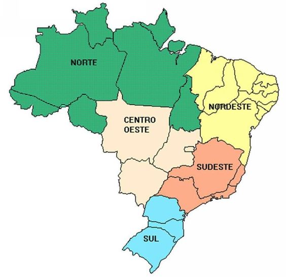 Brasil dividido em Regiões Brasil dividido em Regiões