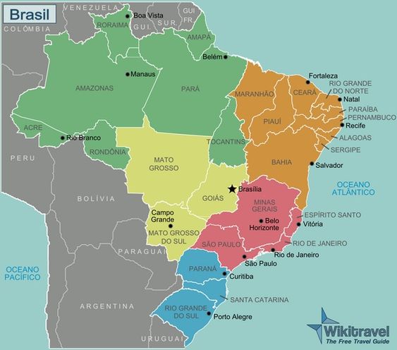 Mapa do Brasil e Capitais Mapa do Brasil e Capitais