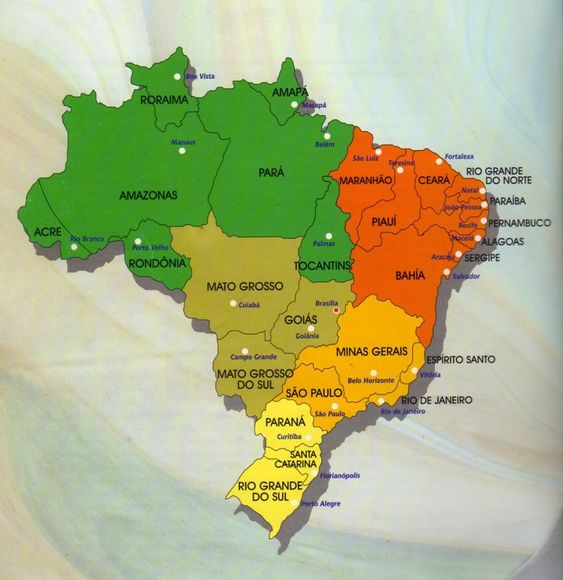 Mapa do Brasil e Capitais Mapa do Brasil e Capitais