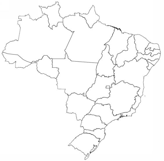 Mapa do Brasil para Testes e provas Mapa do Brasil para Testes e provas