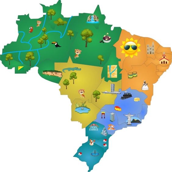 Mapa dos Climas e costumes dos estados Brasileiros Mapa dos Climas e costumes dos estados Brasileiros