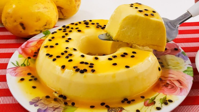 Pudim de Maracujá Cremoso e Fácil de Fazer Receita de Pudim de Maracujá Cremoso de Liquidificador