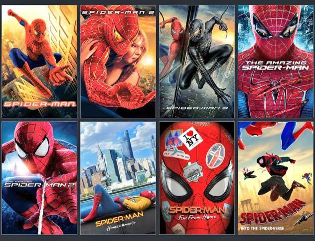 Todos filmes do Spider aranha