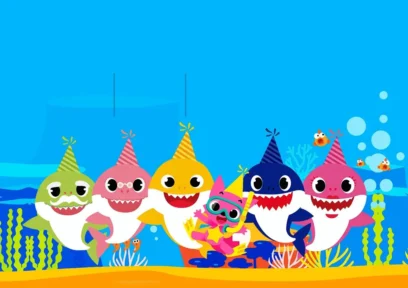 Baby Shark Wallpapers, papel de parede Full HD Android e IOS 19 Baby Shark Wallpaper papel de parede