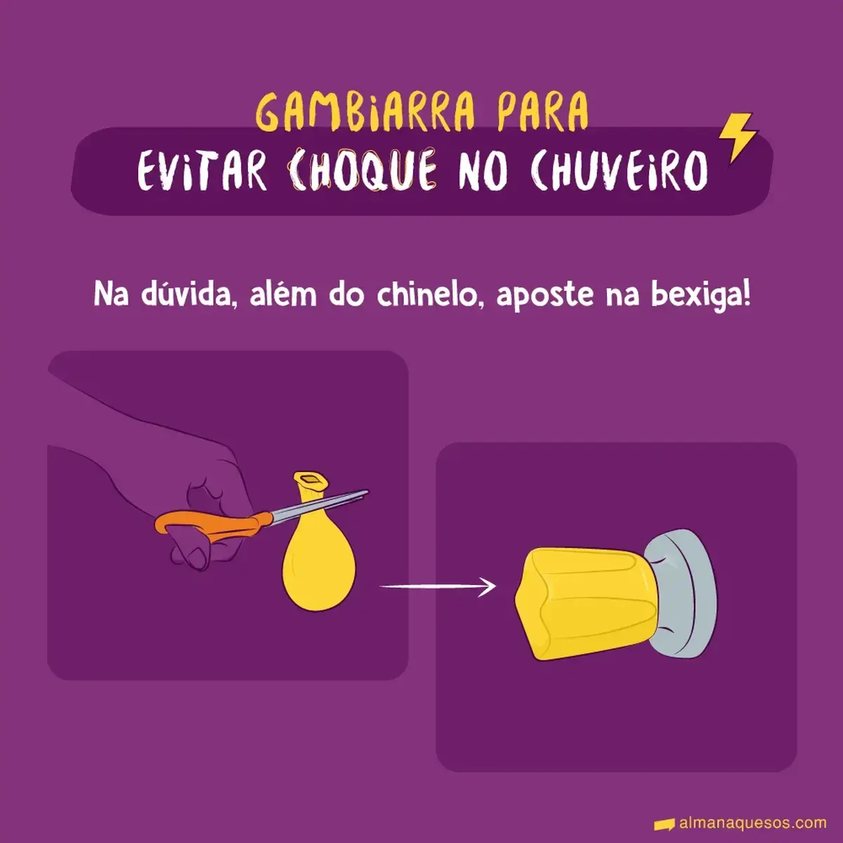 Gambiarra pra evitar choque na chuveiro