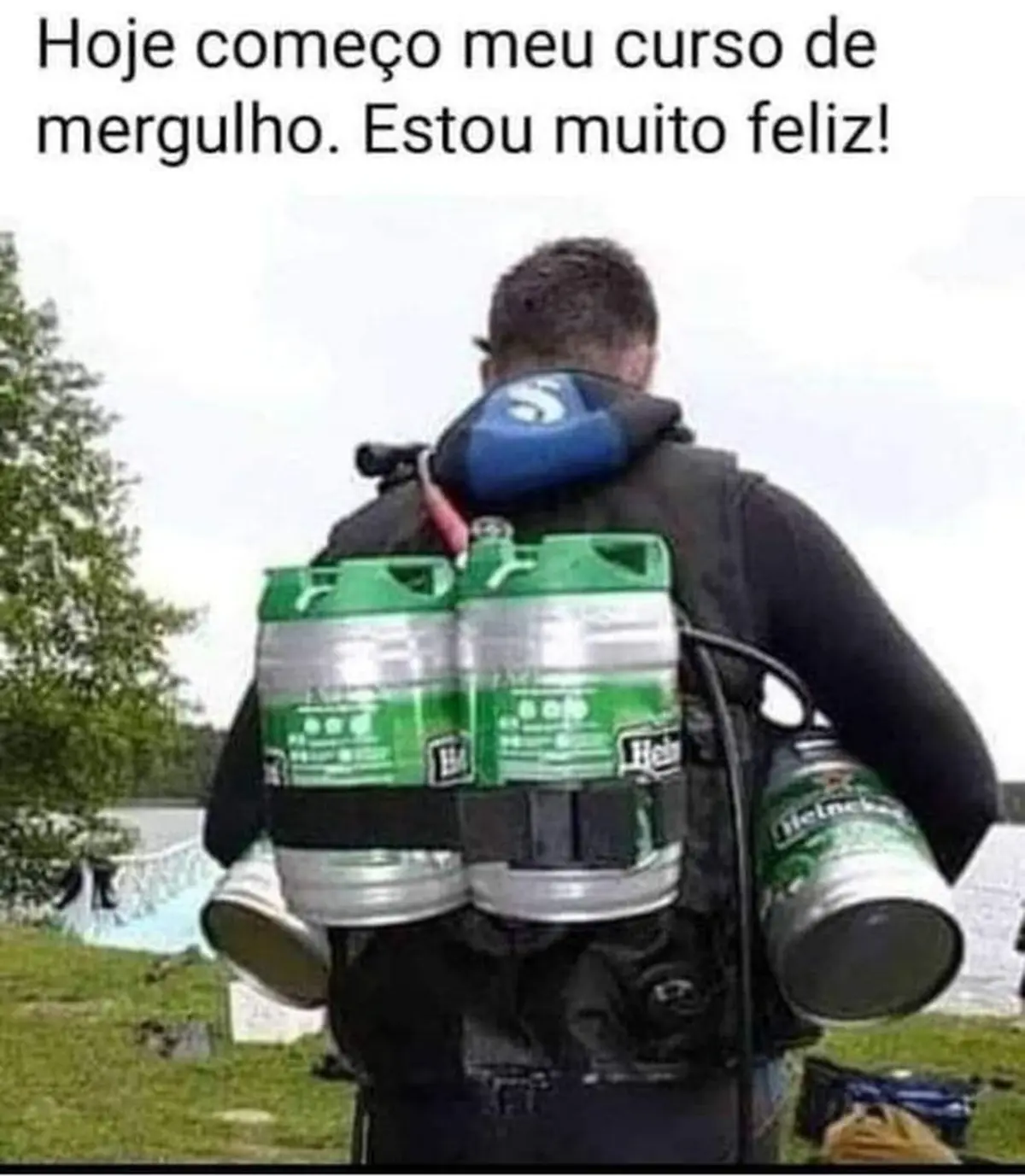 Hoje comeco meu curso de mergulho