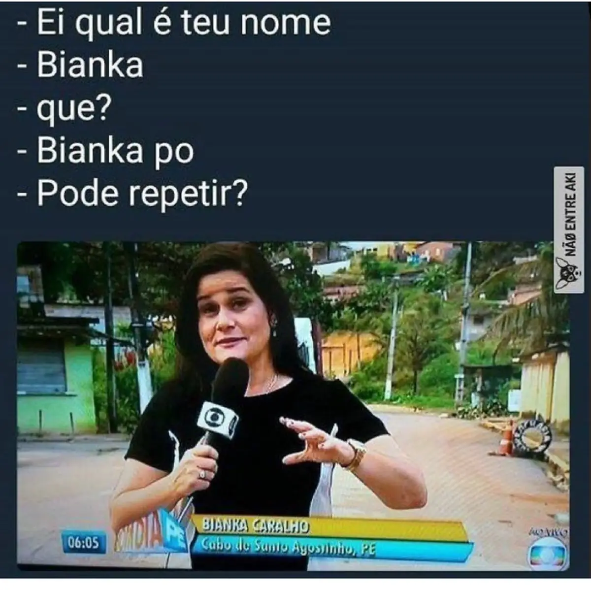 O nome dela e Bianka pode repetir
