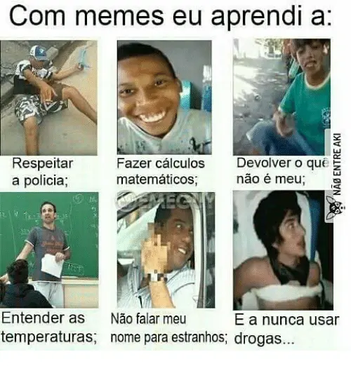 Com memes eu aprendi a fazer calculos devolver