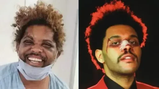 Acho que ela confundiu ele com o The Weeknd