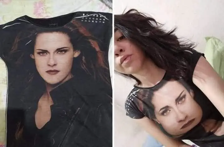 Comprei uma camiseta usei a camiseta