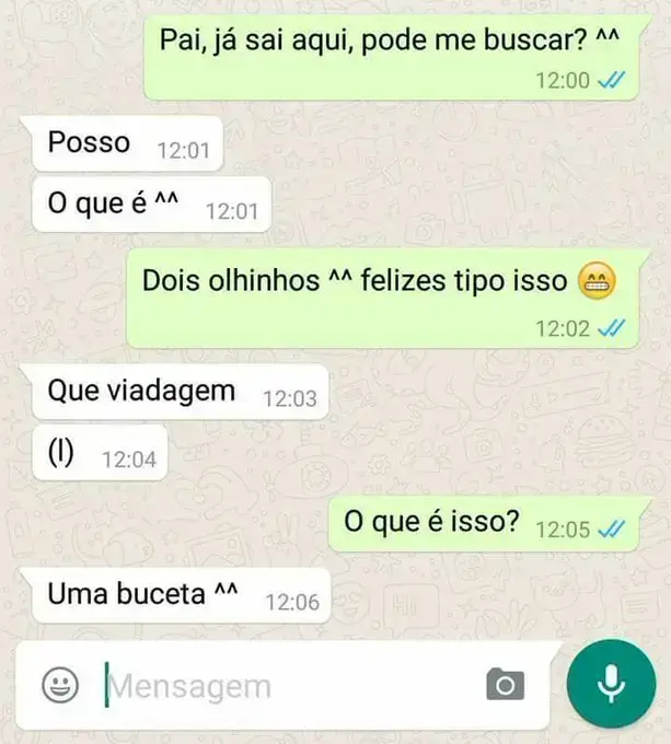 Meu pai usando o zap