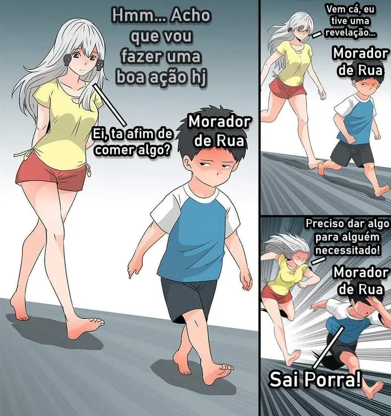 Mulher querendo fazer boa acao para mendigo meme Mulher querendo fazer boa acao para mendigo meme