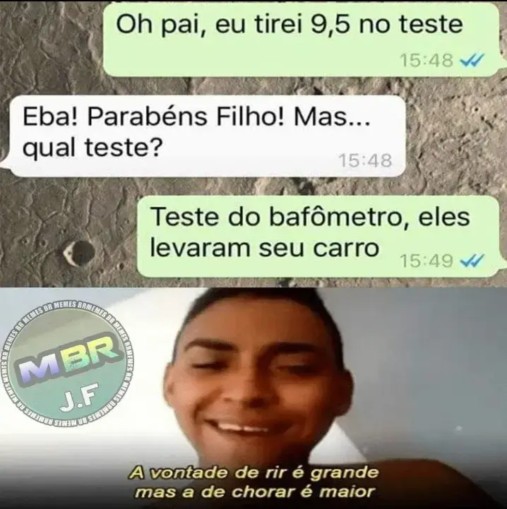 Pai tirei no teste