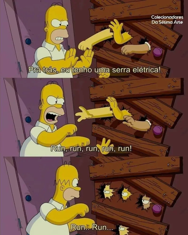 Pra tras eu tenho uma serra eletrica