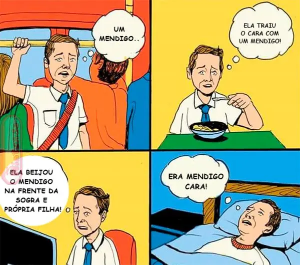 Um mendigo um mendigo com um mendigo Um mendigo um mendigo com um mendigo