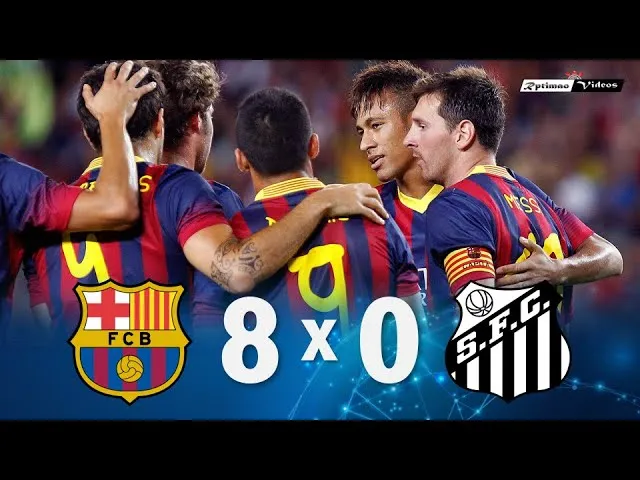 Barcelona goleando o Santos