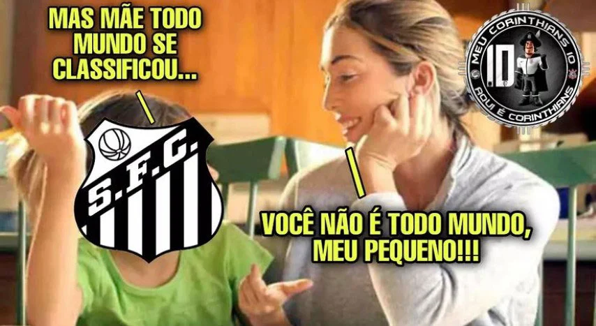 Santos muito pequeno Zoeira corinthiana