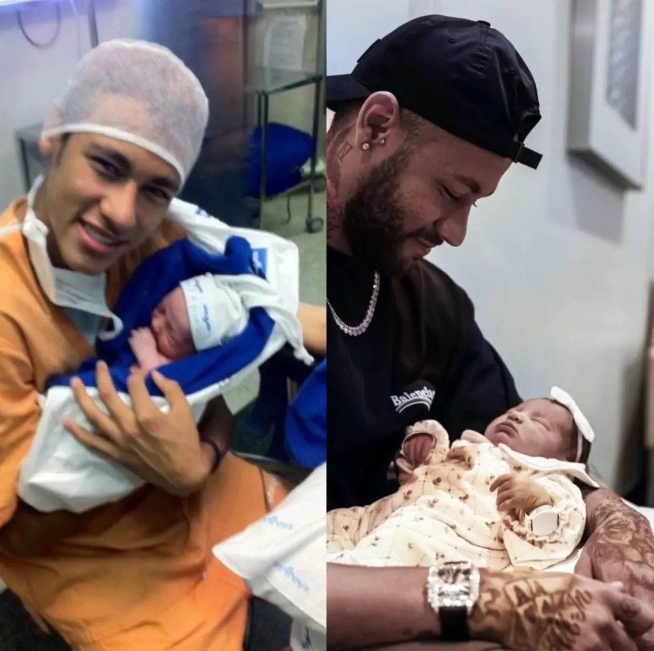 Neymar com seus filhos Neymar com seus filhos