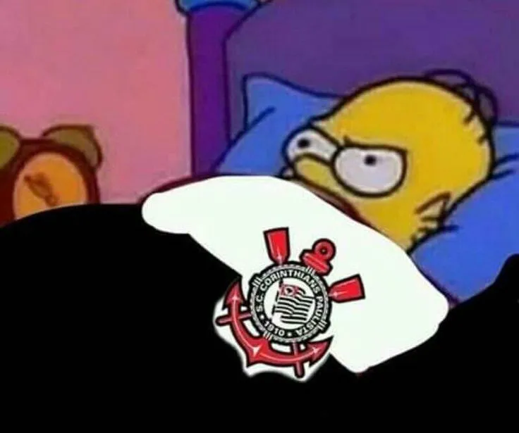 Homer Simpson Corinthiando indo dormir hoje