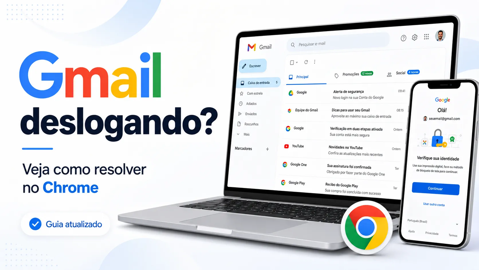 Chrome deslogando GMAIL
