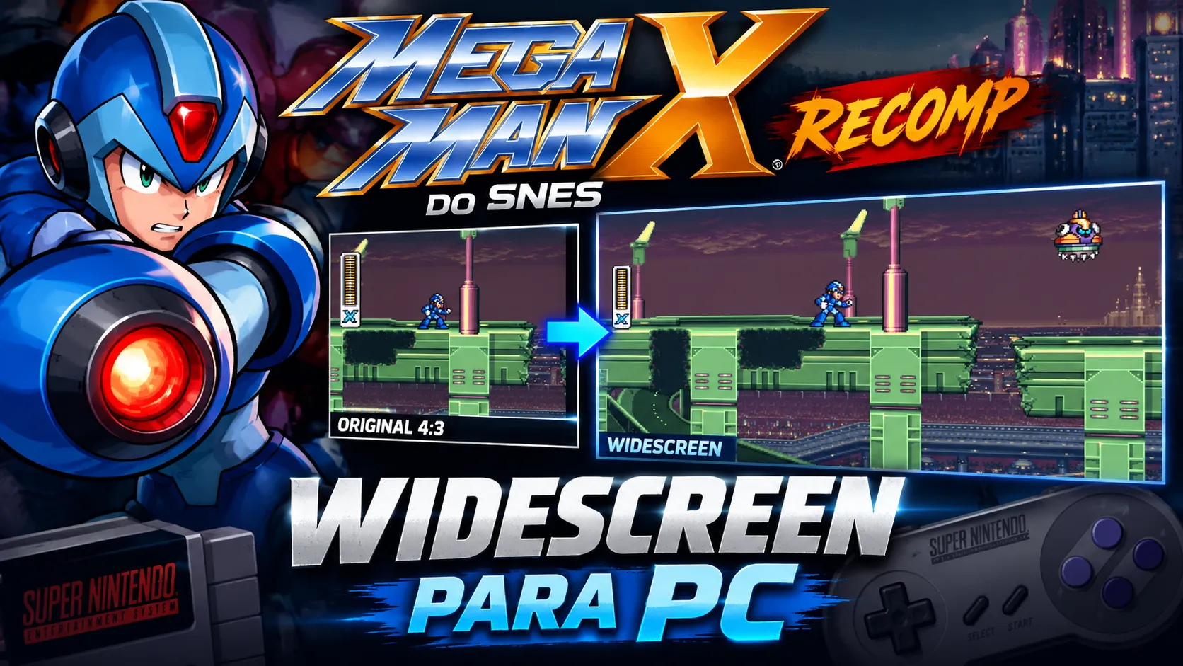 Mega Man X do SNES Recomp pc