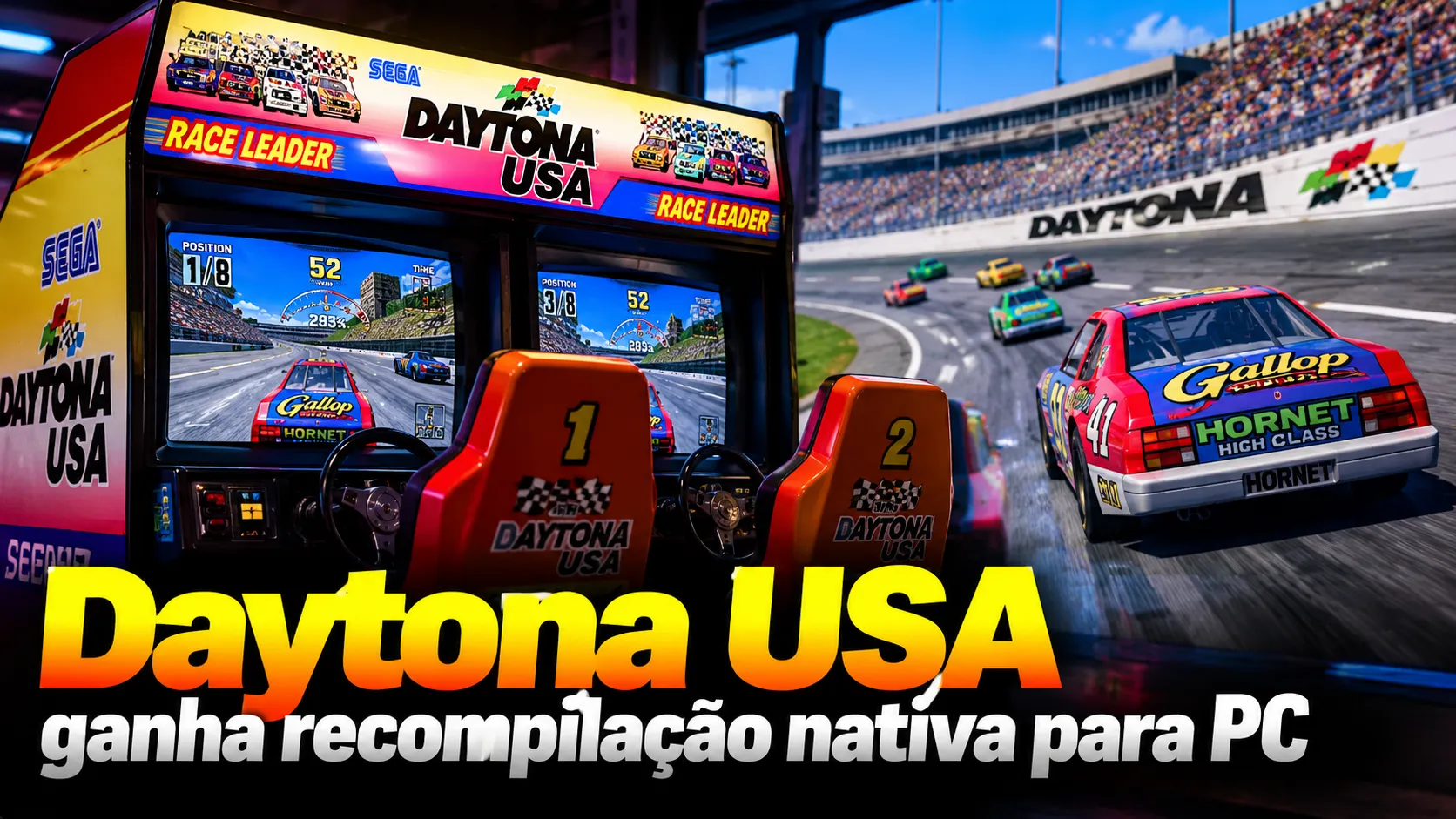 Daytona USA ganha recompilação nativa para PC